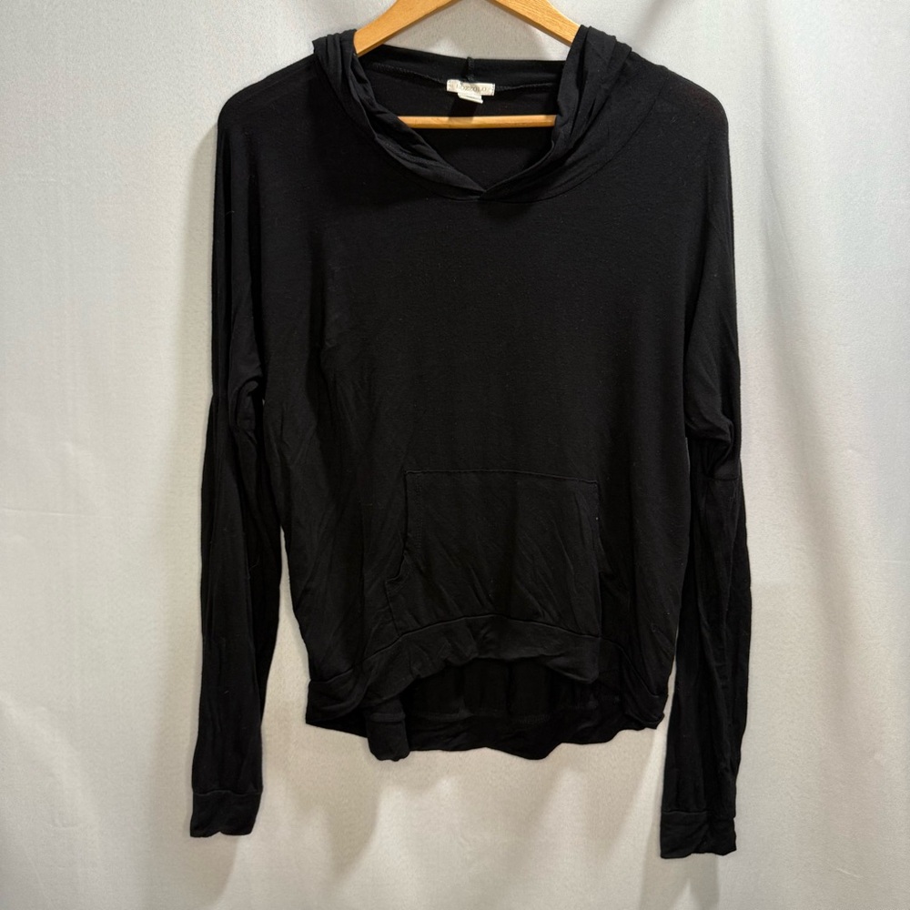 Bozzolo Black Lightweight Long Sleeve Hoodie Size Small